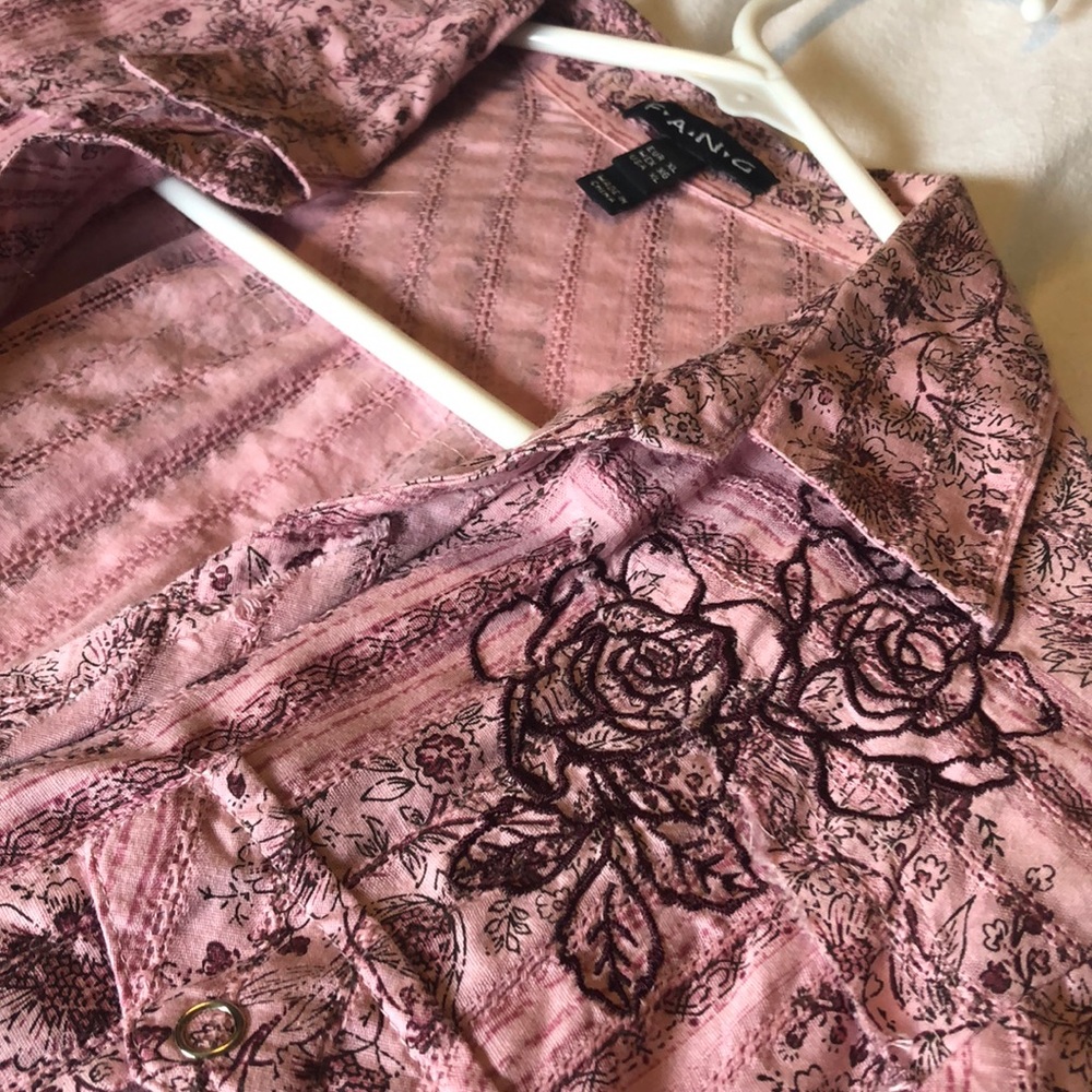 Pink button up - Picture 3 of 6